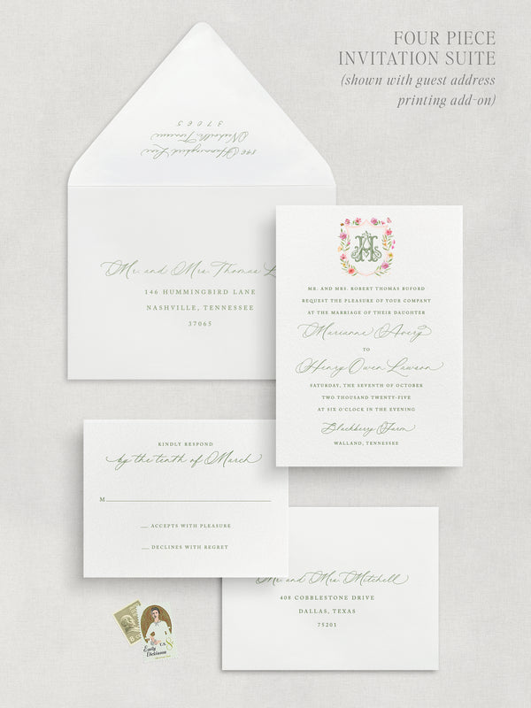 AVIGNON: Wedding Invitation