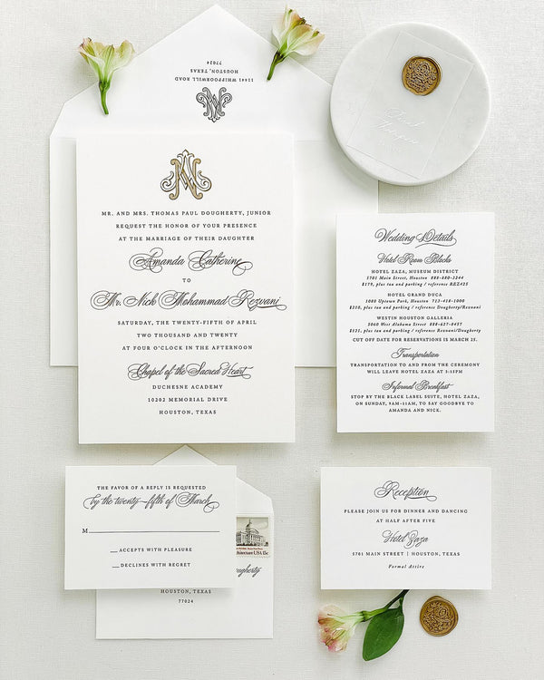 CHARLESTON: Wedding Invitation