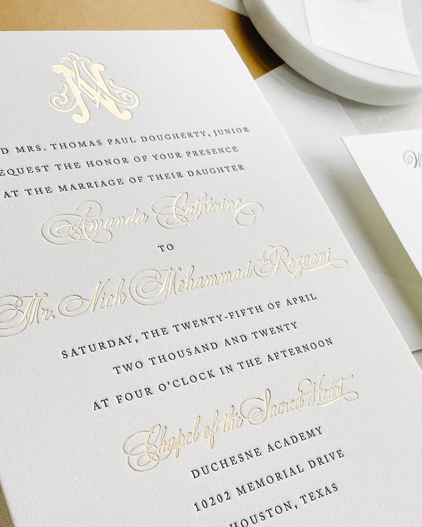 CHARLESTON: Wedding Invitation