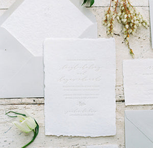 Flora Letterpress Wedding Invitation
