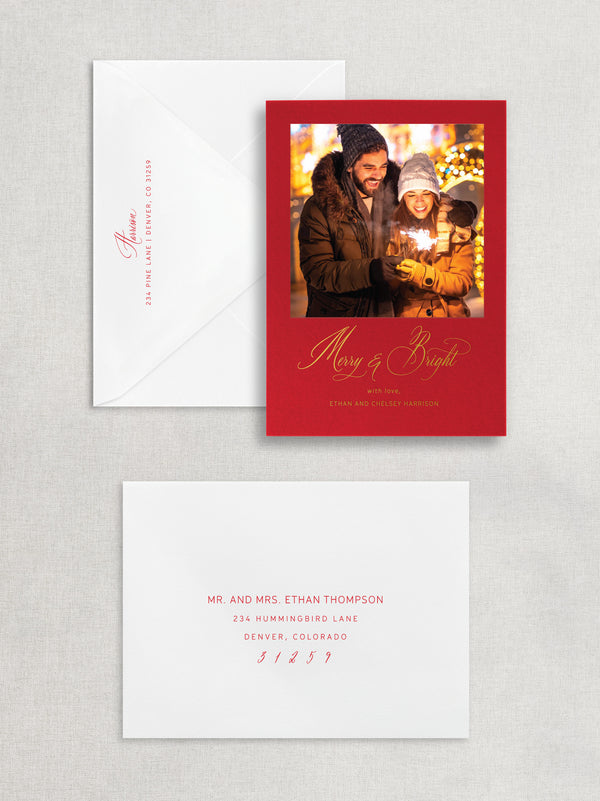 MERRY & BRIGHT FOIL PHOTO CARD
