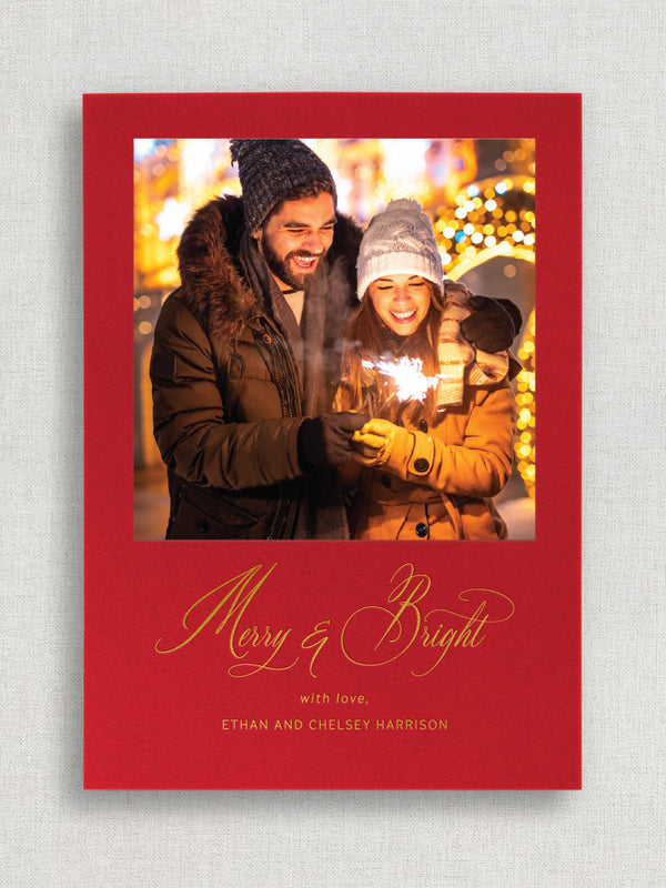 MERRY & BRIGHT FOIL PHOTO CARD